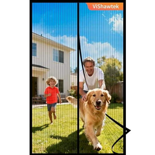Zeitlich begrenztes Angebot: ViShawtek Fliegengitter Balkontür 100x200, Fliegengitter Tür, Insektenschutz Balkontür Magnet, Fliegenvorhang Terrassentür Ohne Bohren, Moskitonetz Tür, Mosquito Net Door, Door Fly Screen, Schwarz von 19.97 € auf 16.99 € (15% 