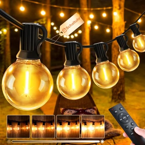 Oferta limitada: JEYMORKEY Cadena Guirnaldas Luces Exterior 45M - LED Cadena de luz 62+2 G40 Bombillas Impermeable Jardín Dimmable Guirnalda iluminacion de exteriors lampadas terraza Patio Pergolas de 69.99 € a 69.99 € (ahorro 0.00%)