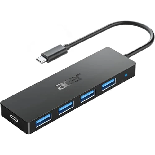 Tijdelijke aanbieding: Acer USB C-hub 4 poorten, meerdere USB 3.0-hub, USBC-splitter voor laptop met typeC-voedingspoort, extender voor type C-poort, laptop, pc, desktop en meer (USB-C, 0,2 m) van 13.59 EUR naar 13.59 EUR (korting 0%)