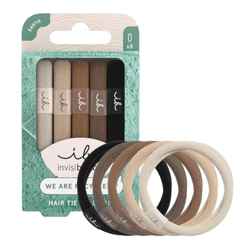 Invisibobble Élastique Mocha Brown | Doux pour les cheveux | Anti-frisottis | Sans empreinte | Accessoire de coiffure stylé | 5 pièces