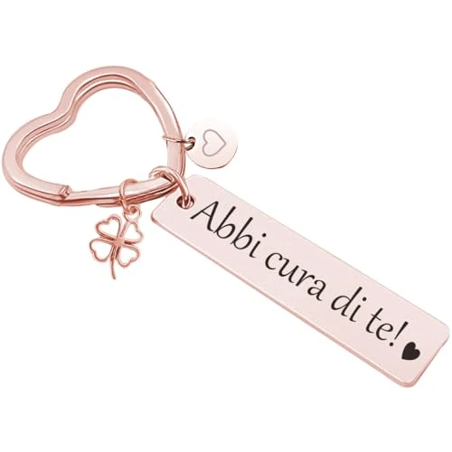 Offerta a tempo: Tecreo Cuore Portachiavi Inciso, Portachiavi Auto Regali Personalizzati per Patente di Guida/Compleanno/Impegno, Regalo per le Donne Ragazze Mamma Figlia, Oro Rosa - 38% da 7.99 € a 4.99 €