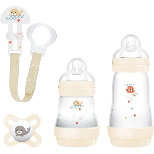 Offerta a tempo: MAM Welcome To The World, Set Regalo con 3 Biberon Easy Start Anticolica, Ciuccio Start Nanò, Clip It! & Cover, con Custodia Portaciuccio, Neutro - 0.00% da 44.97 € a 44.97 €
