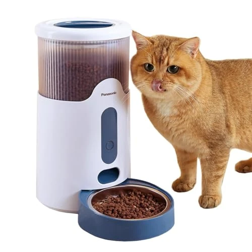 Offerta a tempo: Panasonic CP-JNF01-W Dosatore di Cibo Smart per Animali, Mangiatoia Automatica per Gatti e Cani di Taglia Medio-Piccola, Capacità 2,8L, App Telecomando, Monitoraggio Livello Cibo, Wi-Fi, Bianco - 54% da 99.99 € a 45.99 €
