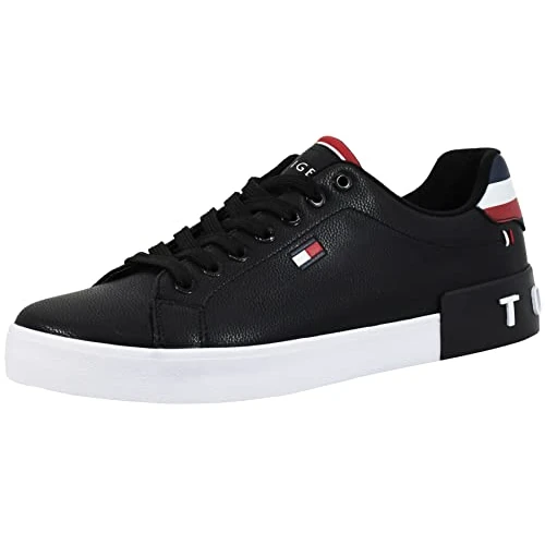 Tommy Hilfiger Men's Trainers, Black (Black), 7