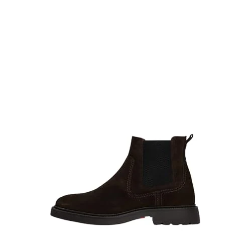 Offerta a tempo: Tommy Hilfiger Uomo Stivaletti Chelsea Comfort Eleganti, Marrone (Dark Coffee), 40 - 38% da 149.90 € a 92.35 €