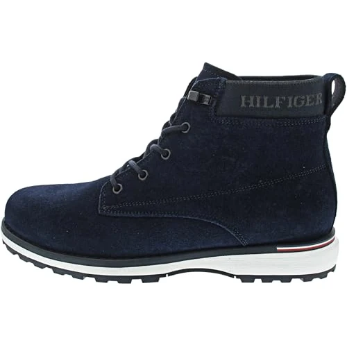 Tommy Hilfiger Heren Corporate Outdoor Suede Boot (FM0FM05147), Blauw (Desert Sky), 8 UK, Blauwe Woestijnhemel, 42 EU