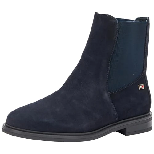 Begrenztes Angebot: Tommy Hilfiger Damen Flag Suede Low Chelsea Fw0fw08176 Niedrige Stiefel von 75.23 EUR auf 75.23 EUR (Rabatt 0%)
