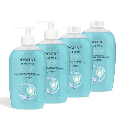 Offre limitée : by Amazon Nettoyant pour les mains Hygiène, 4 x 500 ml de 7.65 EUR à 5.74 EUR (remise 25%)