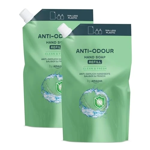 Offre limitee: by Amazon Savon pour les mains Anti-odeurs (recharge), 2 x 1 000 ml de 7.42 EUR a 7.42 EUR (economie 0%)