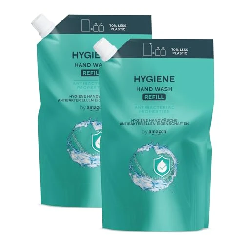 Offerta a tempo: by Amazon, Ricarica detergente per le mani igienizzante, 2 x 1000 ml - 32% da 6.33 € a 4.30 €