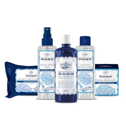 Oferta ograniczona: Acqua alle Rose, Odświeżający zestaw rutynowych twarzy, do wszystkich rodzajów skóry, zawiera odświeżający tonik, wodę micelarną, krem nawilżający, chusteczki do demakijażu i wodę w sprayu - dostępny z 112.21 PLN na 112.21 PLN (zniżka 0%)