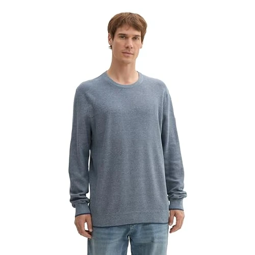 TOM TAILOR heren trui, 36446 - Nighttime Blue Multicolor, 3XL