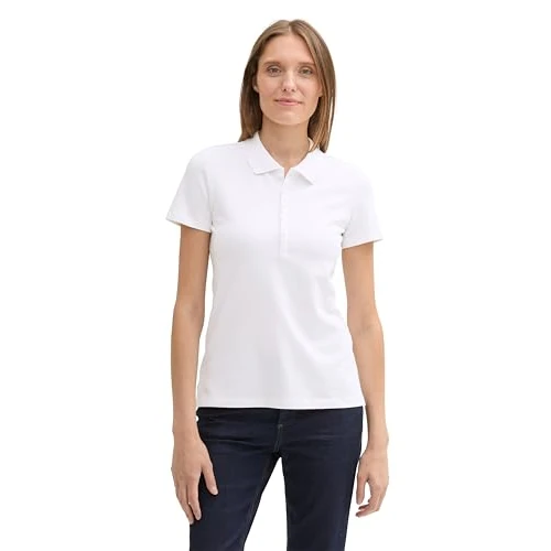 TOM TAILOR Poloshirt voor dames, 20000 - wit, XS