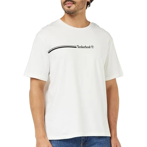 Timberland T-Shirt à Manches Courtes 3 Tier3, Blanc, Taille L, Blanc., XXXL