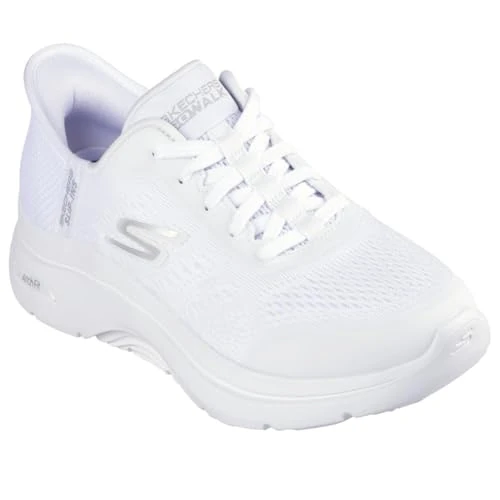Offerta a tempo: Skechers Donna Go Walk Arch Fit 2.0 Valencia Slip-In ALLENATRICE, White Textile/Trim, 37.5 EU - 18% da 114.95 € a 93.73 €