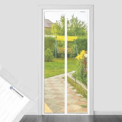 Zeitlich begrenztes Angebot: Fliegengitter tür 140x230cm, design4door Fliegengitter Balkontür Weiß, Keine Stechmücken, Gesundes Leben von 31.99 € auf 15.98 € (50% Rabatt)