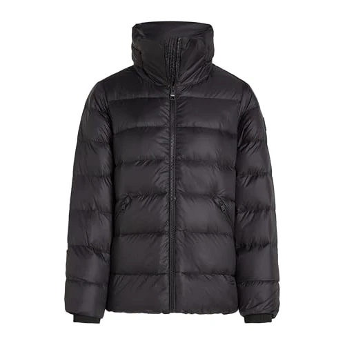 Limited-time offer: Tommy Hilfiger Women's Short Funnel Neck Down Puffer Jacket, Black (Black), L from 52.12 £ to 52.12 £ (save 0.00%)