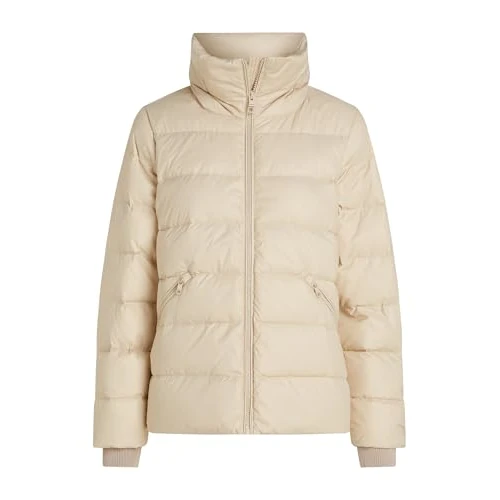 Offerta a tempo: Tommy Hilfiger Donna Piumino Down Funnel Jacket Corto, Beige (Classic Beige) — 37% da 249,90 € a 157,90 €