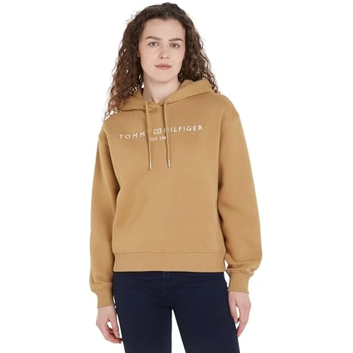 Offre limitee: Tommy Hilfiger Sweat à Capuche Femme avec Logo, Vert (Classic Khaki), XXS de 67.31 EUR a 67.31 EUR (economie 0%)