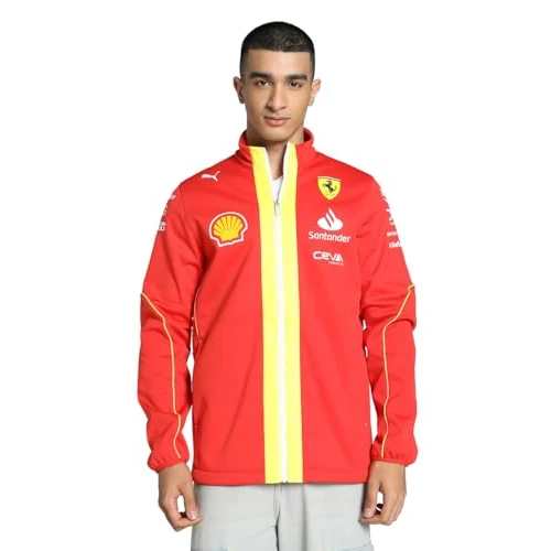 PUMA Scuderia Ferrari 2024 Team Softshelljas voor heren, Gebrand rood, M