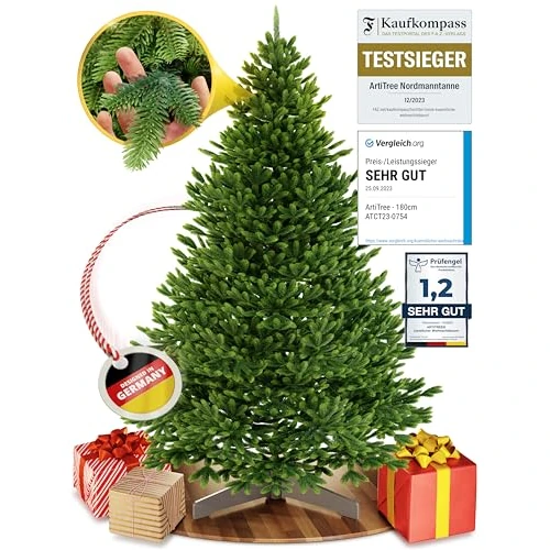 Premium kunstkerstboom - 100% realistische Noordspar (zonder verlichting, 240 cm)