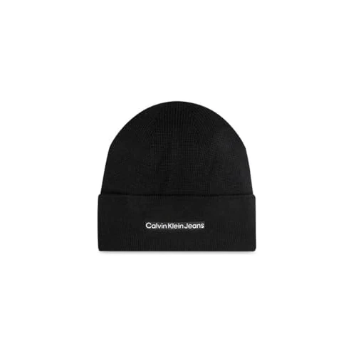 Calvin Klein Jeans Homme INST EMBRO BEANIE K50K512452, Black (Black), OS