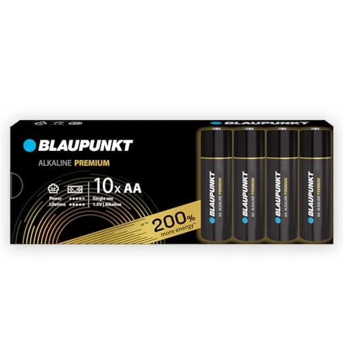 Offerta a tempo: BLAUPUNKT AA batterie alcaline PREMIUM, confezione da 10, per controller per videogiochi e giocattoli, LR6BPR/10CB - 14% da 7.99 € a 6.89 €