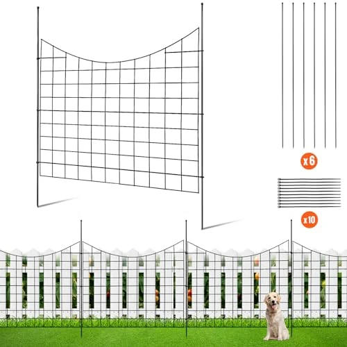 Oferta limitowana: VEVOR Ogrodzenie ogrodowe, ogrodzenie bez kopania, 93 cm (wys.) x 3,6 m (L), dekoracyjne ogrodzenie ogrodowe z rozstawem końcówek 6,3 cm, metalowe ogrodzenie dla psów z 214.00 zł na 214.00 zł (oszczędź 0.00%)