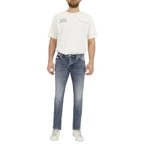 LTB Jeans Heren Roden - Bootcut Fit met Lage Taille en Knoopsluiting in Blauw Van Katoenmix - Maat W36L32, blauw, 36W x 32L