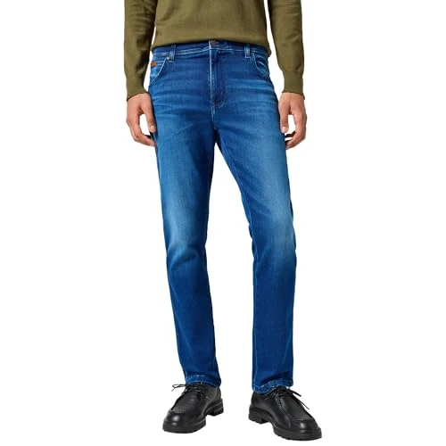 Wrangler Homme Texas Slim Classic Jeans, Blue Jam, 28W / 32L