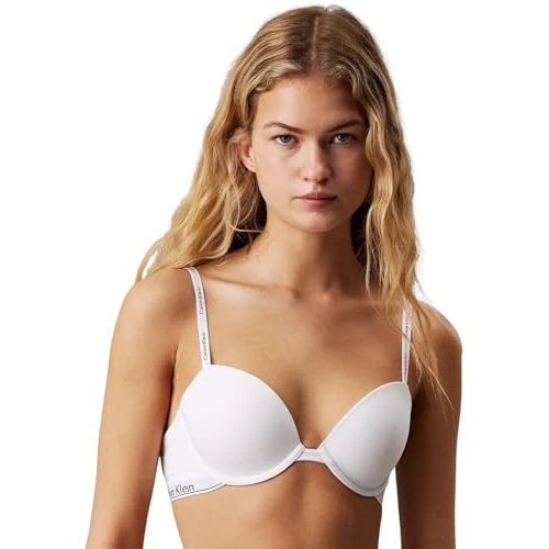 Calvin Klein Women’s Lightly Lined Stretch Demi Cup Bra, White (White), 36D
