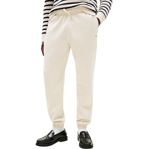 Tommy Hilfiger Męskie spodnie dresowe Essential MW0MW37231, spodnie dresowe, brązowe, M, Brązowy (wrzosowe mleko owsiane), M