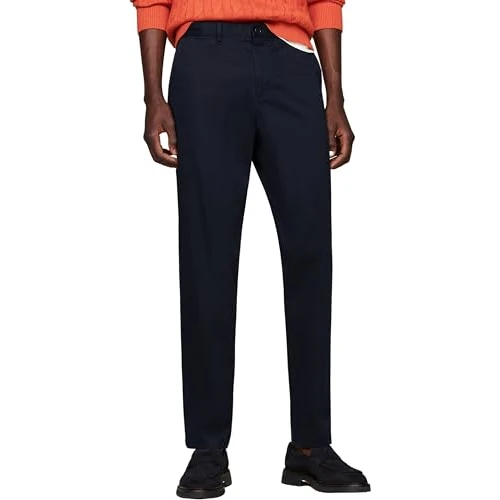 Offre limitée : Tommy Hilfiger Chino Homme Tapered Fit, Bleu (Desert Sky), 28W/32L de 99.90 € à 66.00 € (34% de remise)