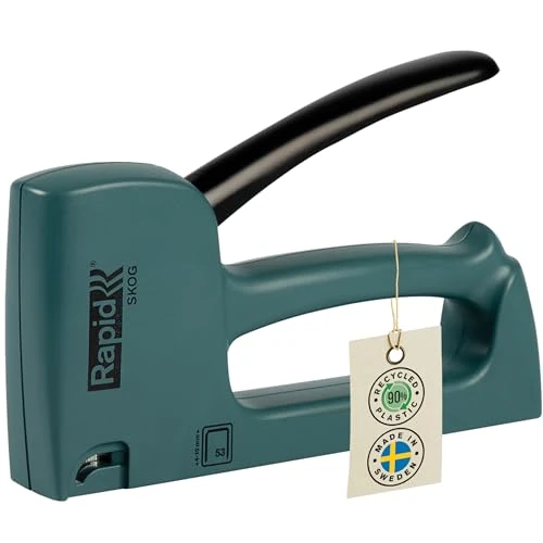 Oferta limitada: Rapid Grapadora para Tapicería R53 Bosque-Carcasa Fabricada con 90% Plástico Reciclado, Fabricada en Suecia, Grapadora para Tapicería con Piezas Internas de Acero,compatible con grapas No.53 de 4-10mm de 26.00 € a 23.28 € (ahorro 10%)