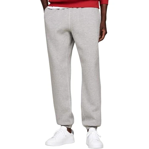 Tommy Hilfiger Herren Jogginghose Essential Fleece mit Tunnelzug, Grau (Medium Grey Heather), L