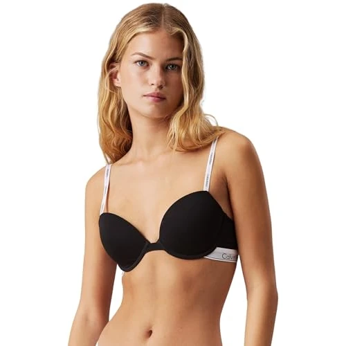 Offerta a tempo: Calvin Klein Donna Reggiseno a Mezza Coppa Lightly Lined Elasticizzato, Nero (Black), 3C - 47% da 44.90 € a 24.00 €