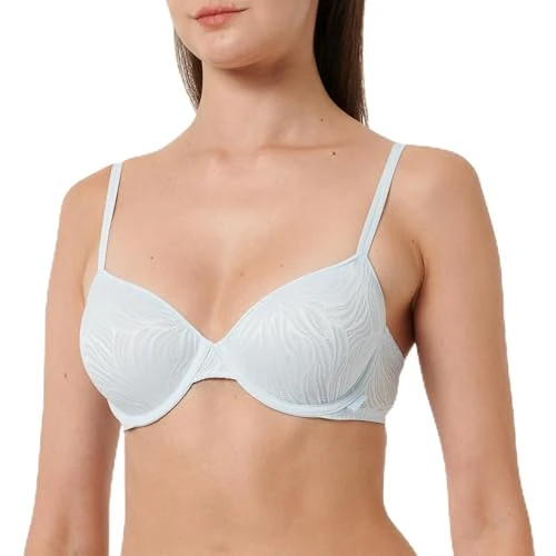 Calvin Klein Women Lightly Lined Demi-Cup Bra with Underwire, Blue (Plein Air), 36C