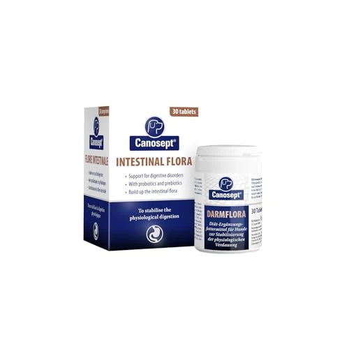 Offerta a tempo: Canosept flora intestinale cane - probiotici per cani e prebiotici - enzimi digestivi - supporta i disturbi digestivi - rafforza la flora intestinale - probiotico digestivo per cani - 30 compresse - 11% da 19.99 € a 17.75 €