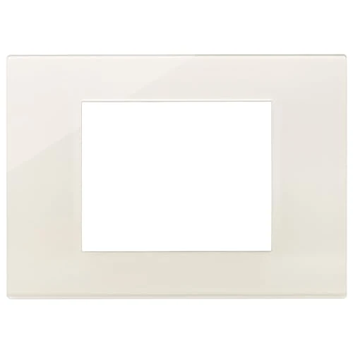 Vimar 30653.41 Linea Placca 3 moduli, tecnopolimero, dimensioni 12.28 x 8.8 x 1.03 cm, Reflex canapa