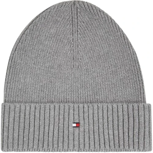 Tijdelijke aanbieding: Tommy Hilfiger Heren TH Flag PIMA katoenen muts AM0AM12796 Beanie, grijs (middengrijs heide), ONE Size, Grijs (Mid Grey Heather), Eén Maat van 27.90 EUR naar 25.95 EUR (korting 7%)