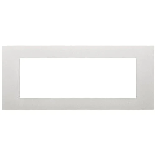 Vimar 30657.20 LINEA Placca 7 moduli in tecnopolimero verniciato, dimensioni 20.85 x 8.8 x 1.04 cm, argento