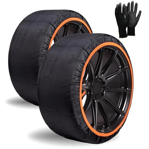 Offerta a tempo: SNOWGO - Set di 2 calze da neve in tessuto - Taglie da M a XL - Omologate 16662-1 Europa - Compatibili con veicoli 4x4, veicoli elettrici, furgoni e veicoli commerciali <3,5T. (XL) - 0.00% da 32.45 € a 32.45 €