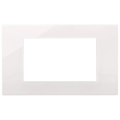 Vimar 30654.40 LINEA Placca 4 moduli, in tecnopolimero, dimensioni 14.66 x 8.8 x 1.03 cm, Reflex bianco