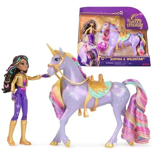 Unicorn Academy - L'Ecole des Licornes - Licorne Wildstar + Poupée Sophia - Licorne, Poupée Et Accessoires À Collectionner - Jouets Inspirés De La Série L'Ecole des Licornes - Jouet Enfant 4 Ans et +