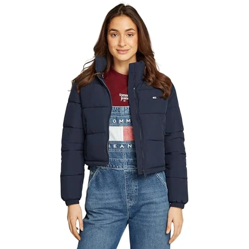 Offerta a tempo: Tommy Jeans Tjw Crp Essential Puffer Dw0Dw18828, Giacca trapuntata Donna, Blu (Dark Night Navy), L — 51% da 169,90 € a 82,55 €