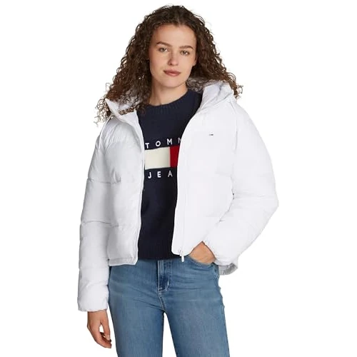 Offerta a tempo: Tommy Jeans Tjw Aspen Puffer Ext Dw0Dw18841, Giacca trapuntata Donna, Bianco (White), M - 58% da 229.90 € a 97.32 €