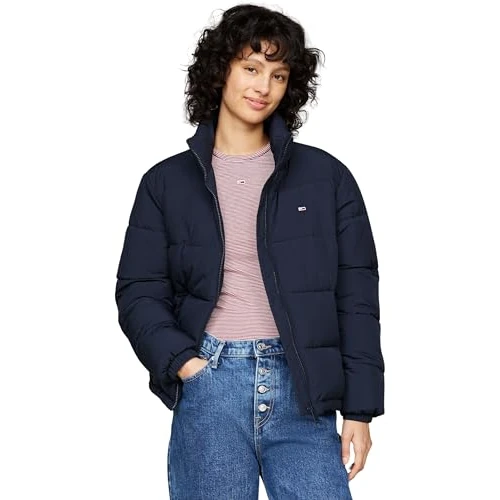 Limitiertes Angebot: Tommy Jeans Damen Steppjacke Essential Puffer mit Kragen, Blau (Dark Night Navy), XS von 189.90 EUR auf 113.45 EUR (Spare 40%)