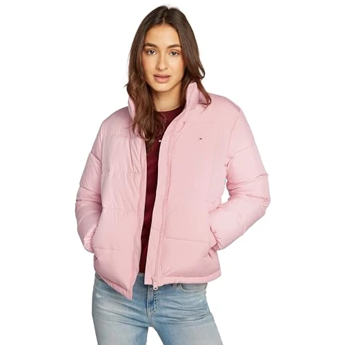 Limited offer: Tommy Jeans Women’s Essential Cropped Puffer Jacket with Collar from 83.36 EUR to 83.36 EUR (save 0%)