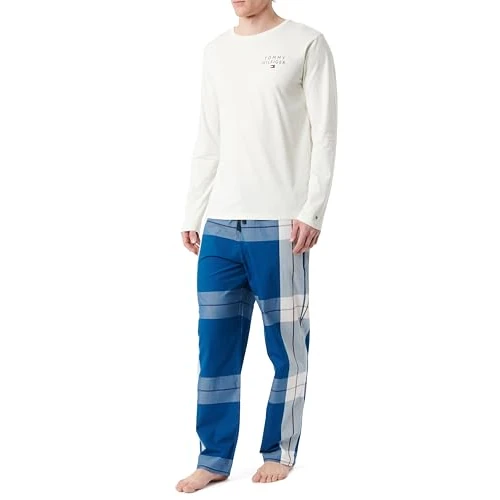 Tommy Hilfiger Zestaw męski, Brązowy (Ivory/Small Buffalo Oxford Check), XL