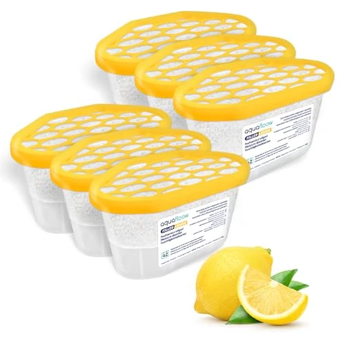 Oferta limitada: Aquafloow Deshumidificador 400 ml, Antihumedad Habitación 6 Piezas LEMON | Neutralizador de Olores, Absorbente de Humedad para Cocina, Armario, Baño, Estudio, Ropa de 14.99 € a 14.99 € (ahorro 0.00%)